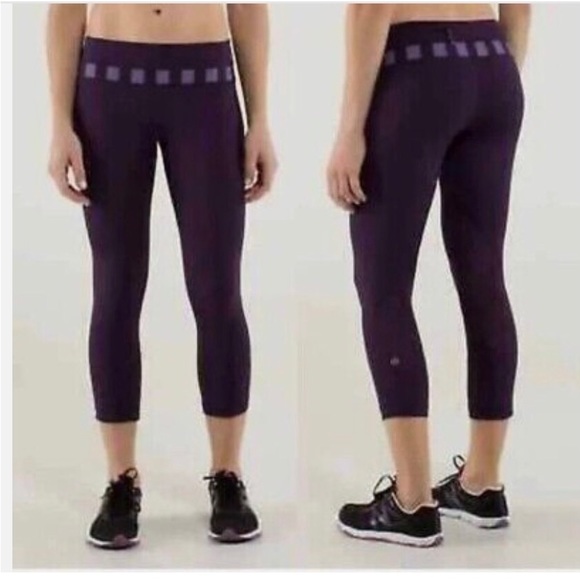 lululemon athletica Pants - Lululemon" Run Inspire Crop leggings purple